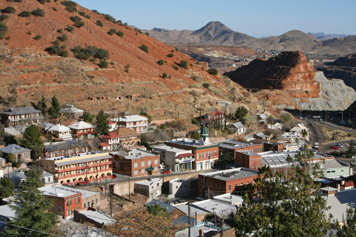 The Queen Mine in Bisbee was one of the biggest producing copper mines of the 20th Century. Still operates as a mine. Also has guided tours into the depths. Bisbee is a thriving tourist and retirement town situated in the SE corner of Arizona.