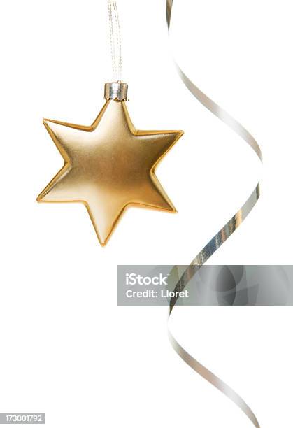 Foto de Estrelas De Natal e mais fotos de stock de Ouro - Metal - Ouro - Metal, Dourado - Descrição de Cor, Fita