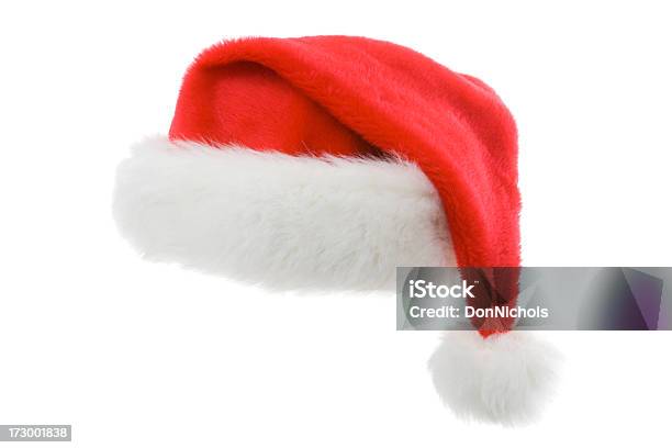 Photo libre de droit de Santa Hat Isolés banque d'images et plus d'images libres de droit de Accessoire - Accessoire, Blanc, Casquette