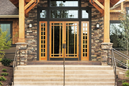 Stone Timber Architecture Entrance