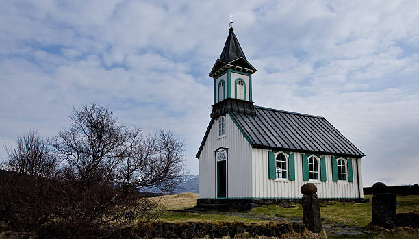 Local Icelandic Church stock photo