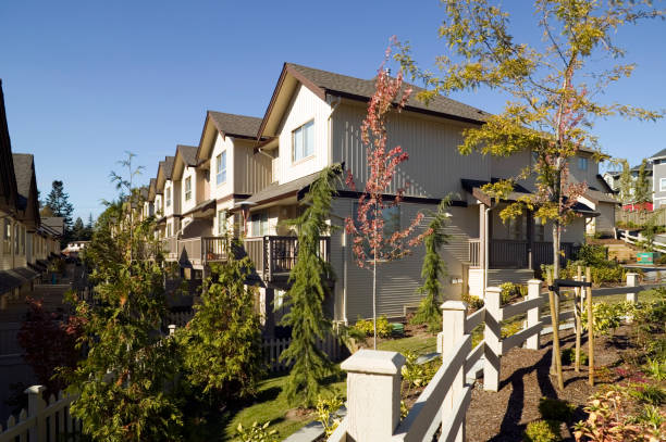 istock suburb neighborhood townhouse 173003291