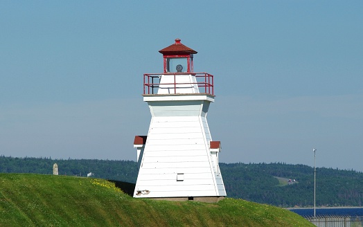 This is a picture of the Balache Point lighthouse at the Canso Causway in Cape Breton Nova Scotia Canada.For similar pictures go to