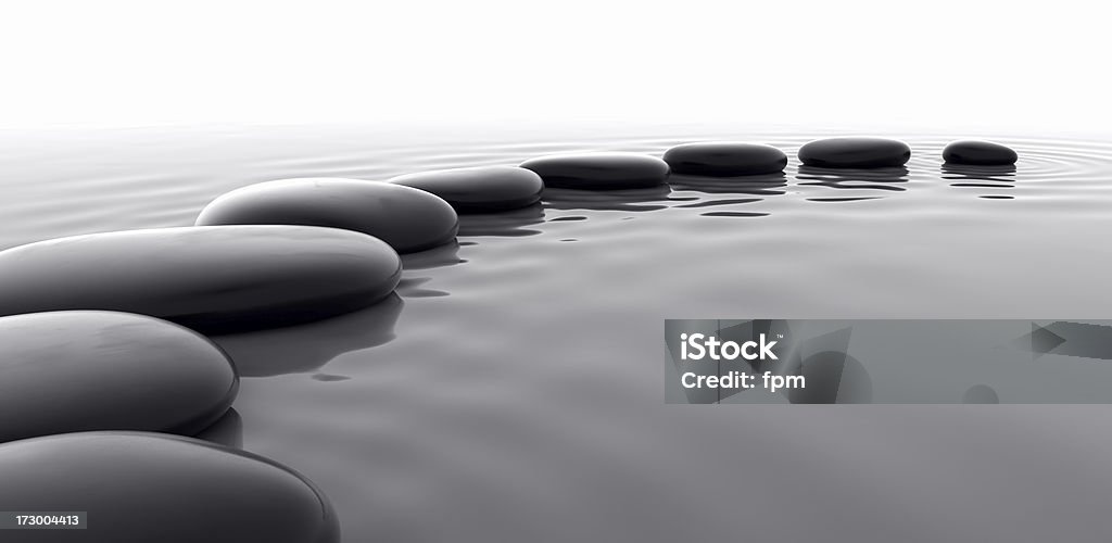 Pebbles in Water II Studio-like royalty free 3d rendering of a row of shiny black pebbles. Journey Stock Photo Pebbles in Water II Studio-like royalty free 3d rendering of a row of shiny black pebbles. Journey Stock Photo
