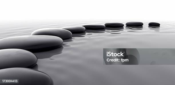 Pebbles In Water Ii Stock Photo - Download Image Now - Stepping Stone, Water, Religion