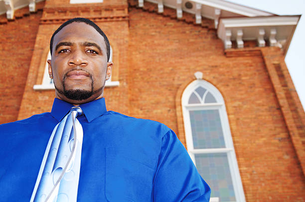 Faith African American Preacher stock photo