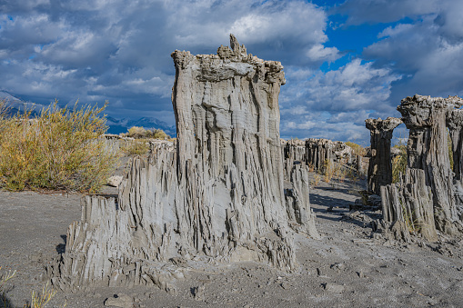 the wet sand stones in lut desert