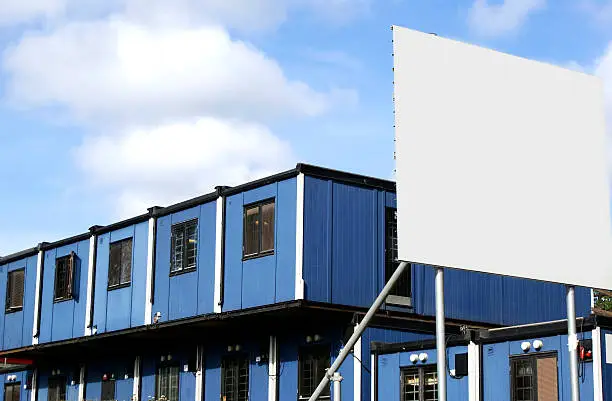 Barracks on a construction site