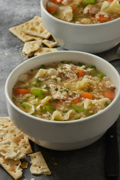 istock Chicken and Barley Vegetable Noodle Soup 1730052575