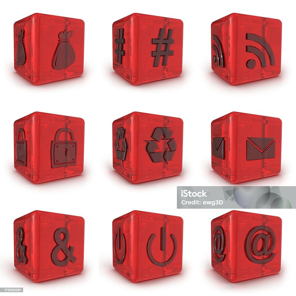 Iconos de rojo - Foto de stock de Abstracto libre de derechos