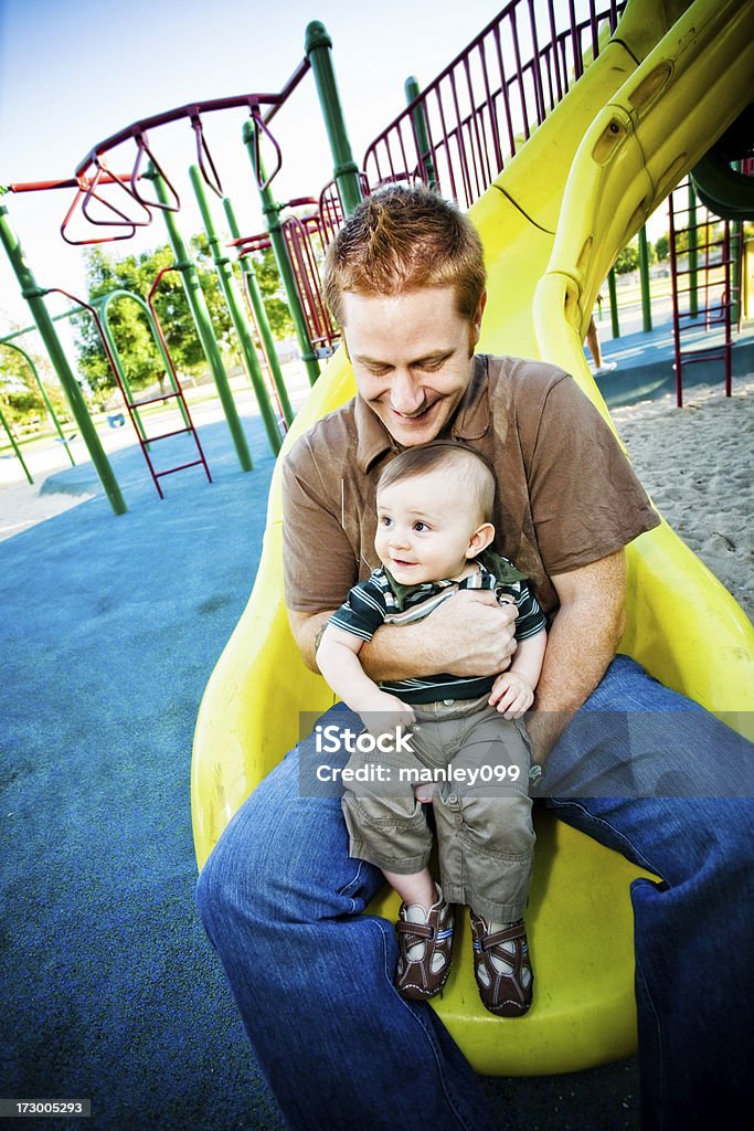 Die Folie mit Papa - Lizenzfrei Baby Stock-Foto