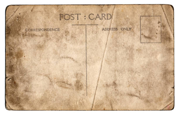 istock Image of a single dirty old postcard 173005544