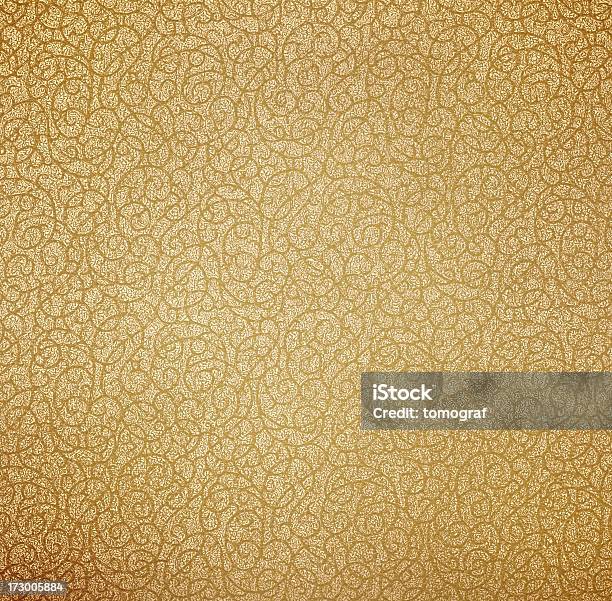Brown And Beige Wallpaper With Antique Design Stock Photo - Download Image Now - Antique, Backgrounds, Brown Paper