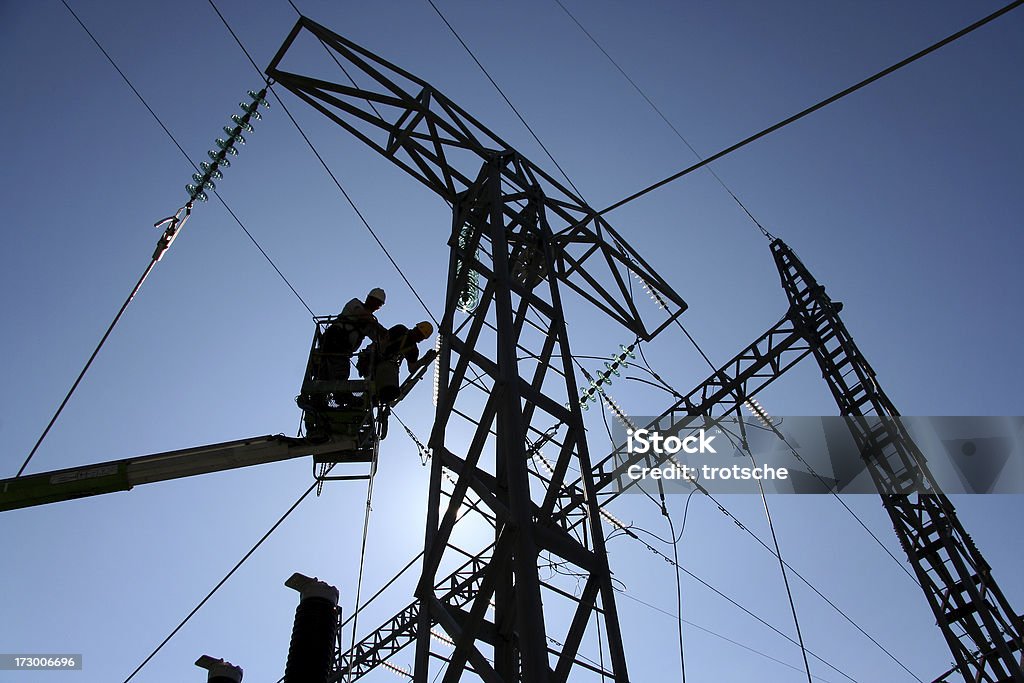 Ligne de puissance - Photo de Ligne à haute tension libre de droits