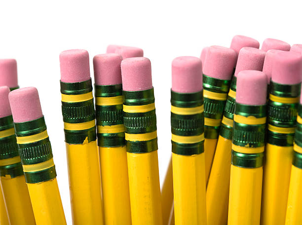 Arranged yellow pencils