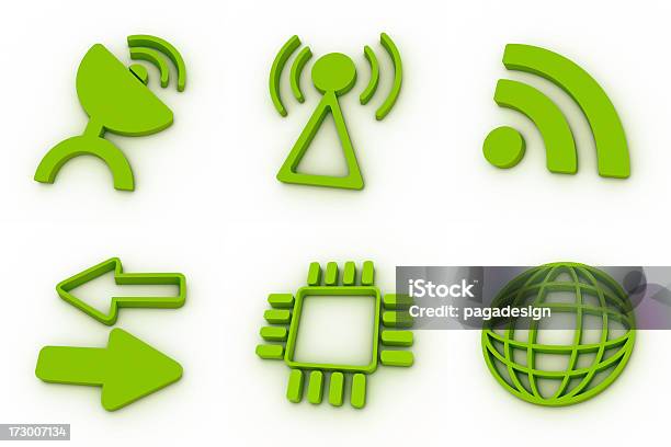 Verde Iconerete - Fotografie stock e altre immagini di Antenna - Attrezzatura per le telecomunicazioni - Antenna - Attrezzatura per le telecomunicazioni, Antenna parabolica, Colore verde