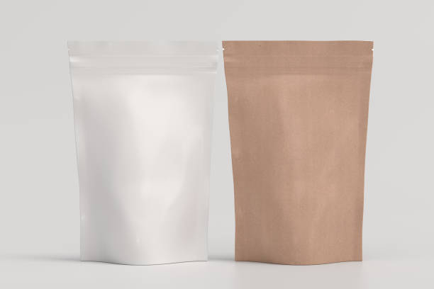 istock White and craft packaging pouches mockup for tea, coffee, snack on white background 1730081006