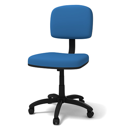 Light blue small office chair.
