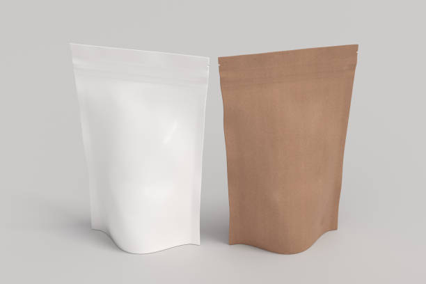 istock White and craft packaging pouches mockup for tea, coffee, snack on white background 1730084223
