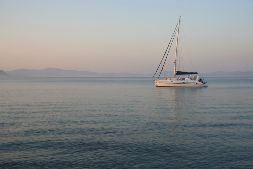 Sailboat after sunset