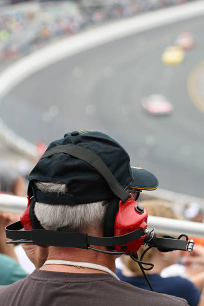 istock Senior Man With Earmuffs at Racing Event 173008547
