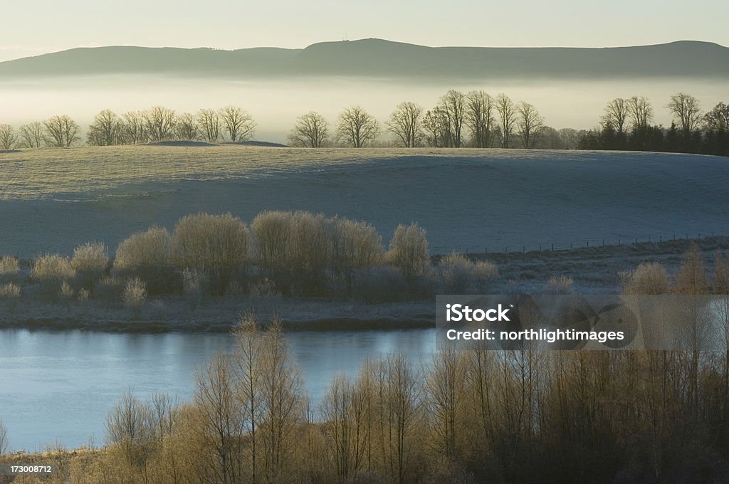 Frostigen winter dawn - Lizenzfrei Anhöhe Stock-Foto