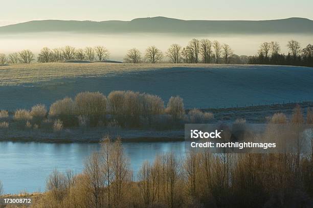 Frostigen Winter Dawn Stockfoto und mehr Bilder von Anhöhe - Anhöhe, Baum, Blau