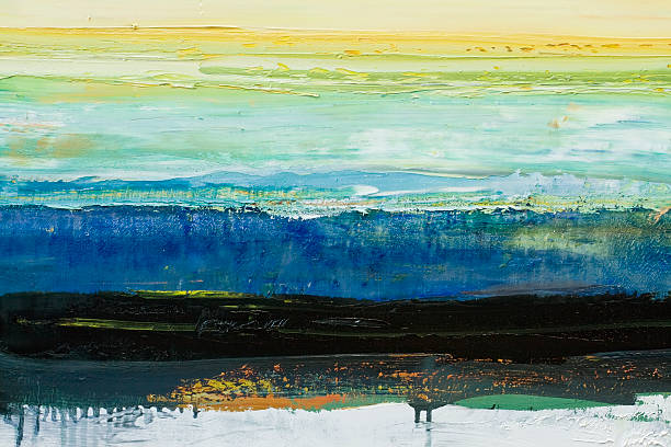 Abstract painted green art backgrounds.