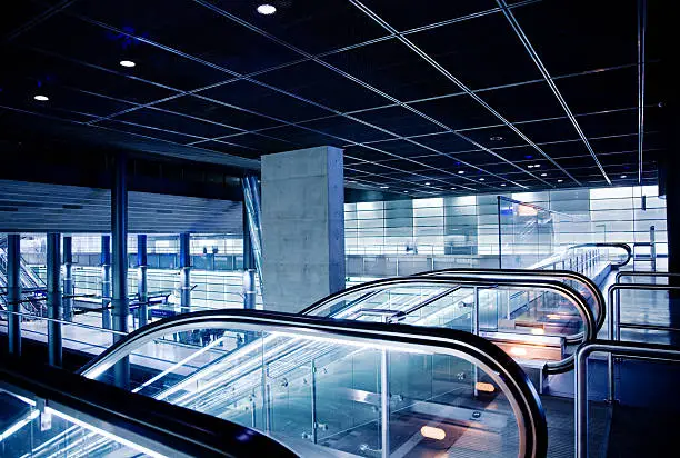escalatorthe new main railwaystation in Berlin