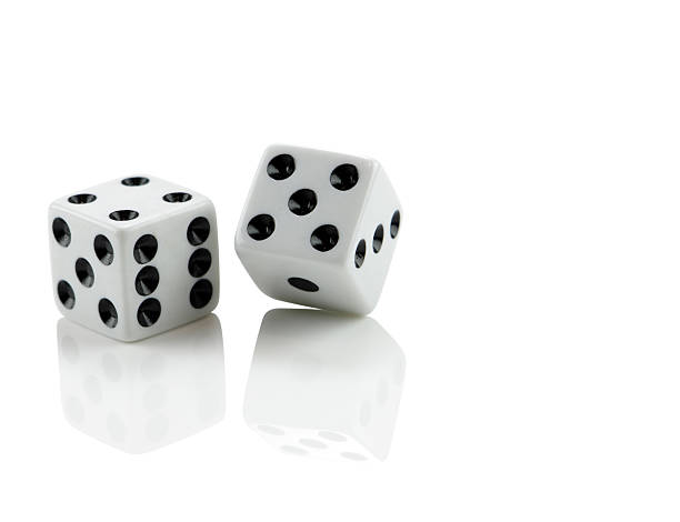 White dice stock photo