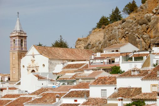 Typical white houses in andalusian town: Ardales, Málaga, Spain