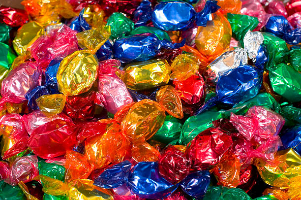 Assorted hard candy stock photo