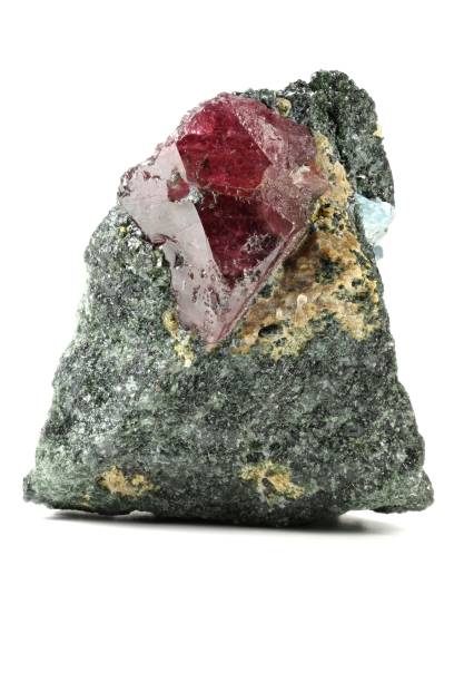 istock ruby nestled in bedrock from Winza, Tanzania 1730101754