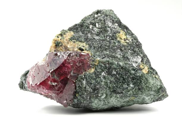 istock ruby nestled in bedrock from Winza, Tanzania 1730101867