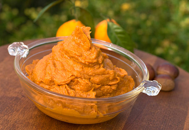 Mashed Sweet Potato, Healthy Vegetarian Yam Vegetable & Thanksgiving Food "Traditional American holiday side dish casserole, sweet potatoes or yams, baked and whipped with spices. (SEE LIGHTBOXES BELOW for many more healthy Thanksgiving vegetables & Christmas dinner food...)" thanksgiving full stock pictures, royalty-free photos & images