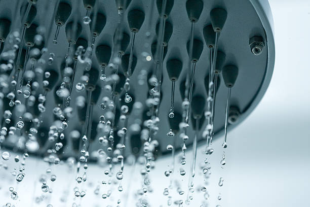 showerhead (horizontal) - douchen stockfoto's en -beelden