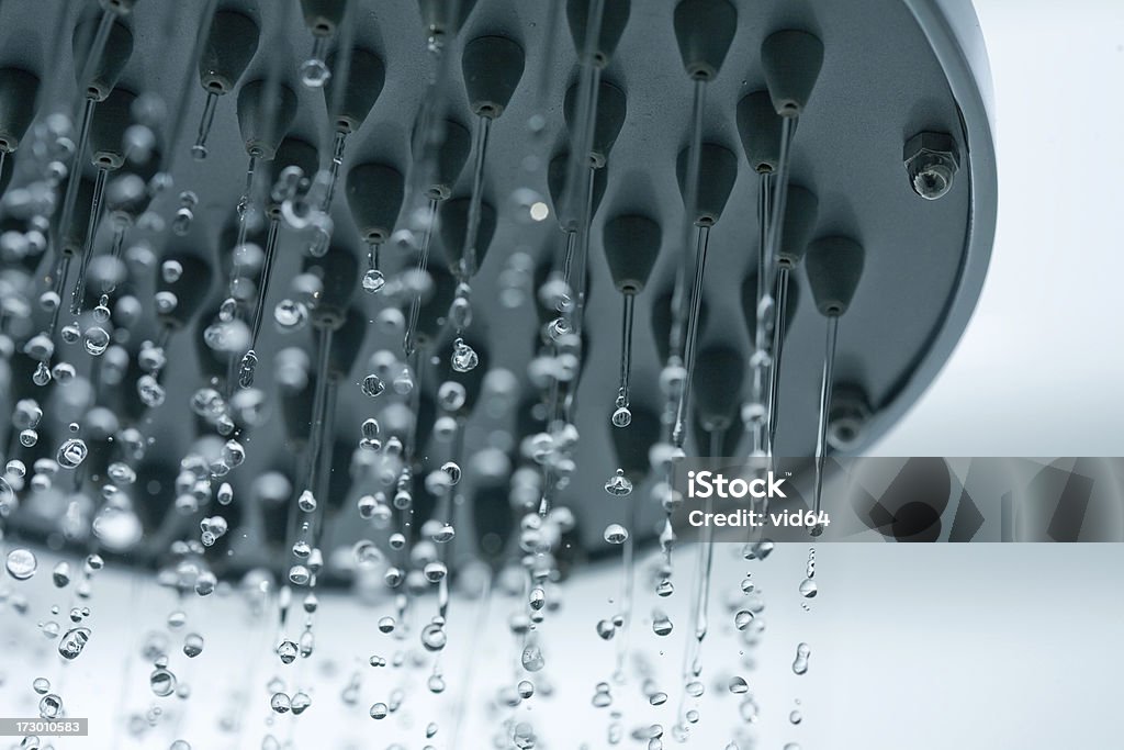 Showerhead (horizontal) Cloeup of a showerhead with frozen water droplets.see also: Shower Stock Photo