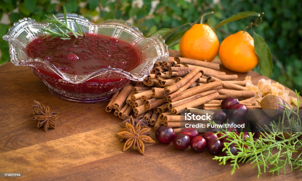 Gelatina di mirtilli ingredienti per cucinare ringraziamento & Natale Cibo natalizio - Foto stock royalty-free di Alimenti secchi