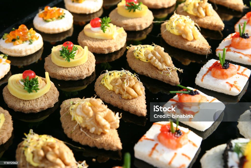 Elegante canapè - Royalty-free Almoço Foto de stock