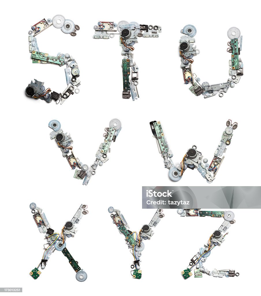 Alphabet techy S-Z XXL - Photo de Câble libre de droits