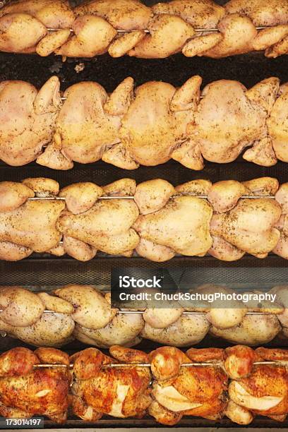 Chicken Turkey Barbecue Roasting Oven Stock Photo - Download Image Now - Back To Back, Baked, Barbecue - Meal