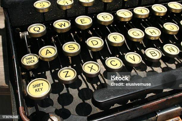 Old Typewriter Keys Stock Photo - Download Image Now - 1940-1949, 1950-1959, Abstract