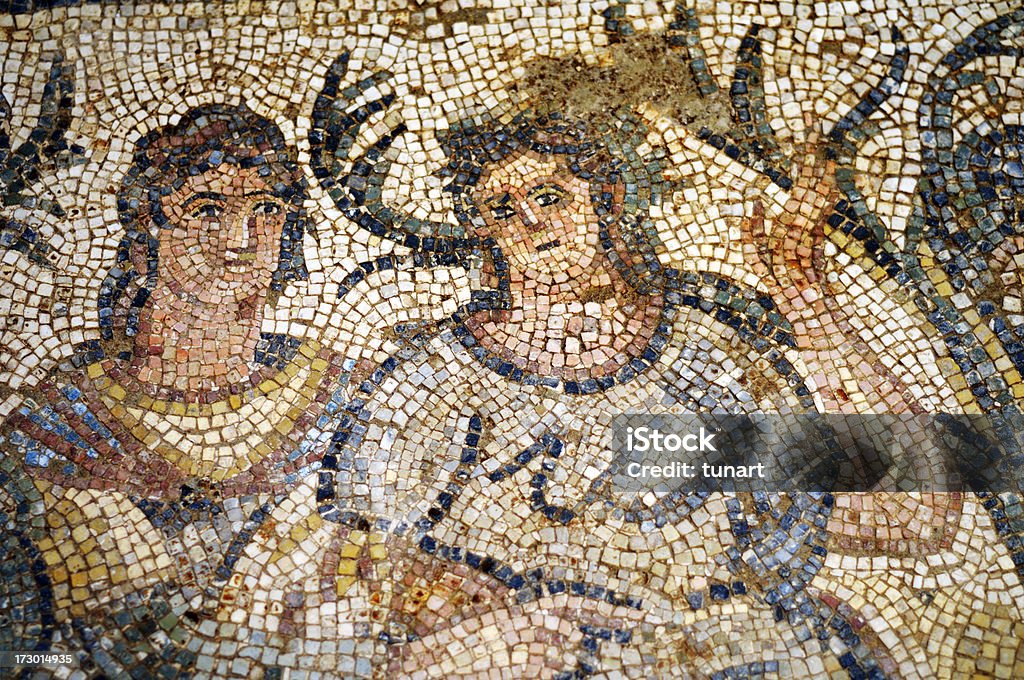 Antichi mosaico - Foto stock royalty-free di Antica Grecia