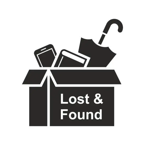 Vector illustration of Lost items icon. Lost and found.