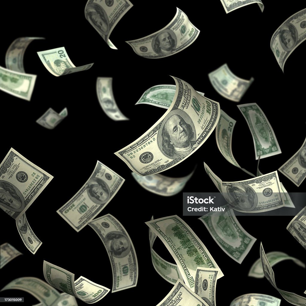 Isolated Money Stock Photo - Download Image Now - Pennies from Heaven, Black  Background, Currency - iStock