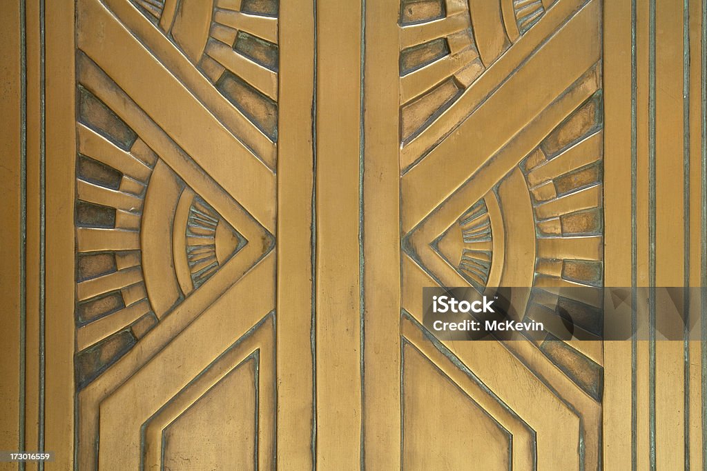 Habitación de estilo art Decó de bronce puerta detalle - Foto de stock de Arte Decó libre de derechos