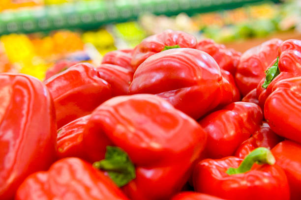 Red peppers stock photo