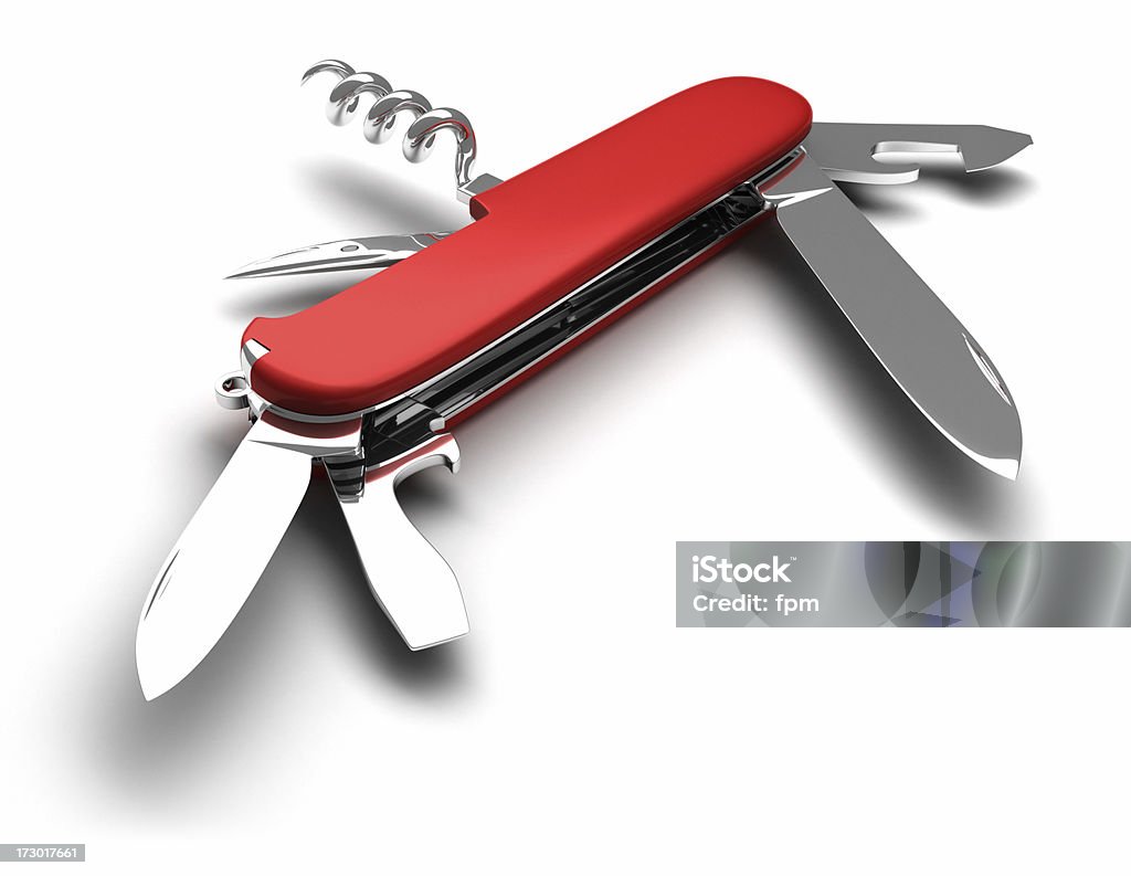 Swiss Knife (open) Royalty free 3d rendering of Swiss Knife Penknife Stock Photo