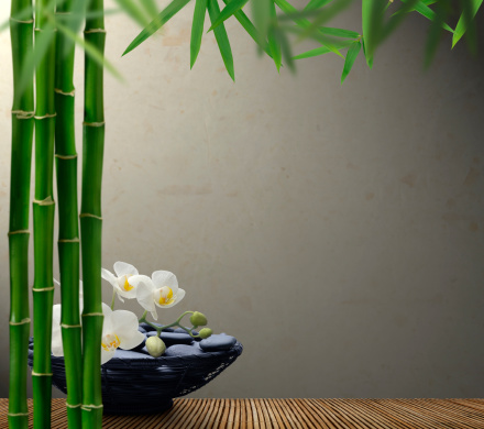 Massage Stones and Bamboo.