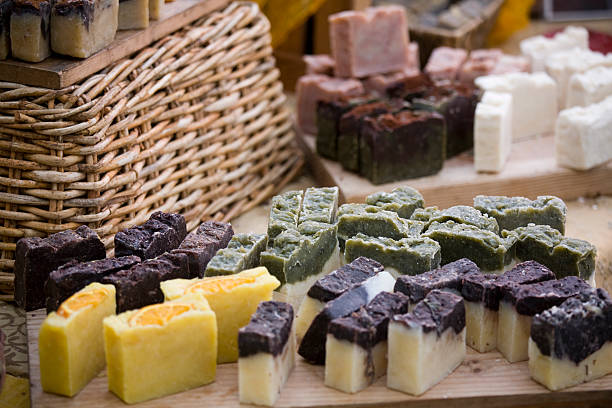 Custom premium hand made soaps at a farmers market or street market.  Check out my